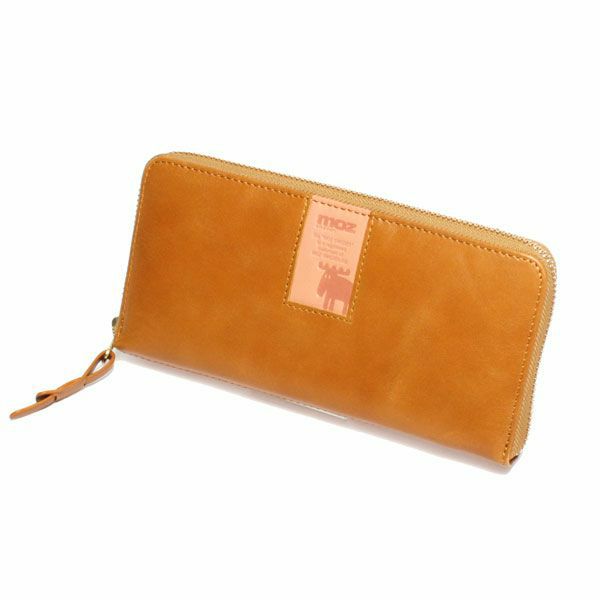 moz モズ ラウンドファスナー長財布 Elk ZNWS-86092 財布 ウォレット ファスナーウォレット レディース 女性 かわいい おしゃれ バイカラー 2トーン 本革 牛革 ヌメ革 人気 スウェーデン アニマル エルク ヘラジカ