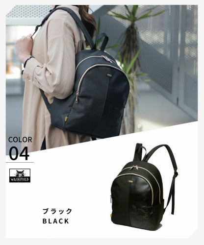 WachiField わちふぃーるど フェイクレザー 合皮 メランジ リュックサック バックパック デイバック カバン レディース 通勤 WTMC-03 お出かけ サブバッグ 旅行 軽量 エレガント ギフト プレゼント ねこ ダヤン