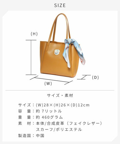 【当店オリジナルエコバッグプレゼント中!】【WachiField】 わちふぃーるど フェイクレザー 合皮 トートバッグ 肩掛け カバン レディース スカーフ WTGC-03 お出かけ サブバッグ 旅行 通勤 軽量 エレガント ギフト プレゼント 母の日 敬老の日 ねこ ダヤン