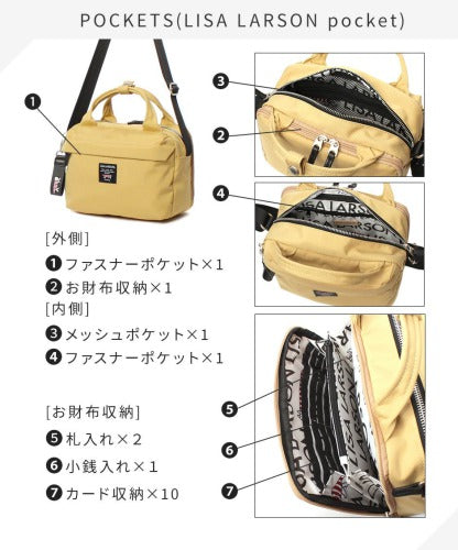 LISA LARSON リサ・ラーソン ショルダーバッグ 斜め掛けバッグ 肩掛けバッグ LTPK-01 Mikey ツイル マイキー 猫 レディース ギフト 母の日 バレンタイン 人気 プレゼント