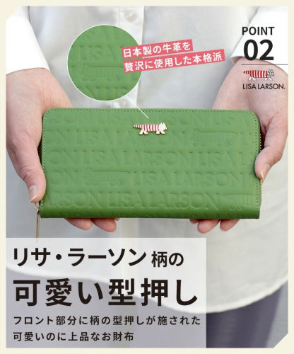【SNSで話題のレザーケアクリームプレゼント中!】【LISA LARSON】リサ・ラーソン ラウンド ファスナー長財布 ウォレット LTLM-02 Mikey 高級 本革 YKKファスナー マイキー 猫 レディース ギフト 母の日 バレンタイン 人気 プレゼント collonil コロニル