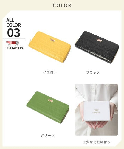【SNSで話題のレザーケアクリームプレゼント中!】【LISA LARSON】リサ・ラーソン ラウンド ファスナー長財布 ウォレット LTLM-02 Mikey 高級 本革 YKKファスナー マイキー 猫 レディース ギフト 母の日 バレンタイン 人気 プレゼント collonil コロニル