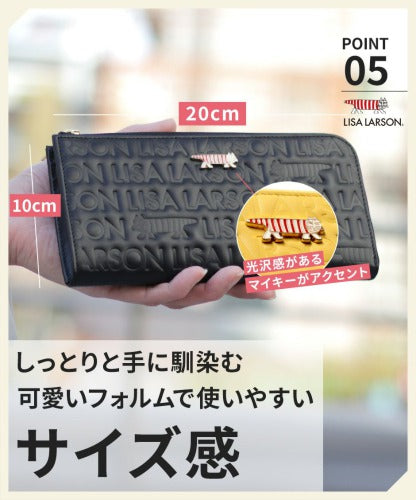 【SNSで話題のレザーケアクリームプレゼント中!】【LISA LARSON】リサ・ラーソン L字 ファスナー長財布 ウォレット LTLM-06 Mikey 高級 本革 YKKファスナー マイキー 猫 レディース ギフト 母の日 バレンタイン 人気 プレゼント collonil コロニル