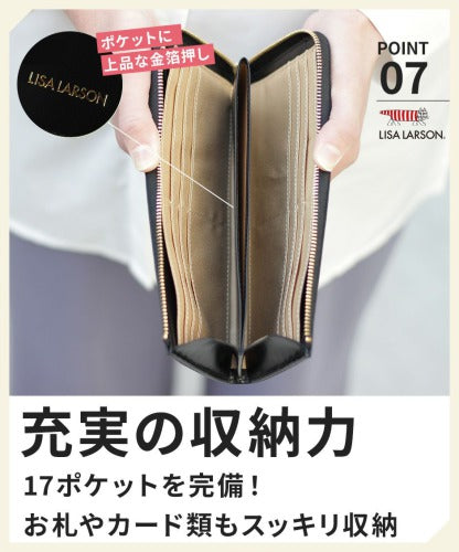 【SNSで話題のレザーケアクリームプレゼント中!】【LISA LARSON】リサ・ラーソン L字 ファスナー長財布 ウォレット LTLM-06 Mikey 高級 本革 YKKファスナー マイキー 猫 レディース ギフト 母の日 バレンタイン 人気 プレゼント collonil コロニル