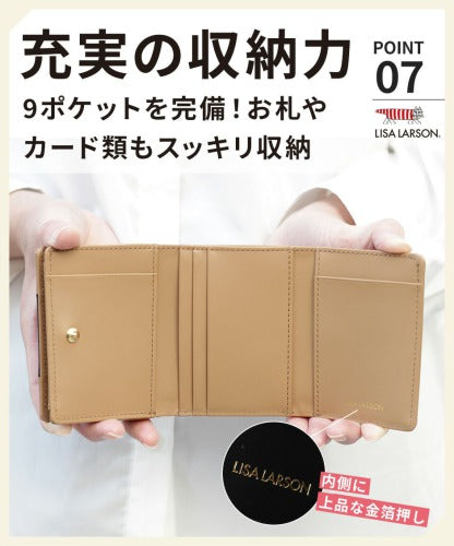 LISA LARSON リサ・ラーソン ラウンドファスナー 三つ折り 財布 LTLY-04 Mikey 高級 本革 YKKファスナー マイキー 猫 レディース ギフト 母の日 バレンタイン 人気 プレゼント