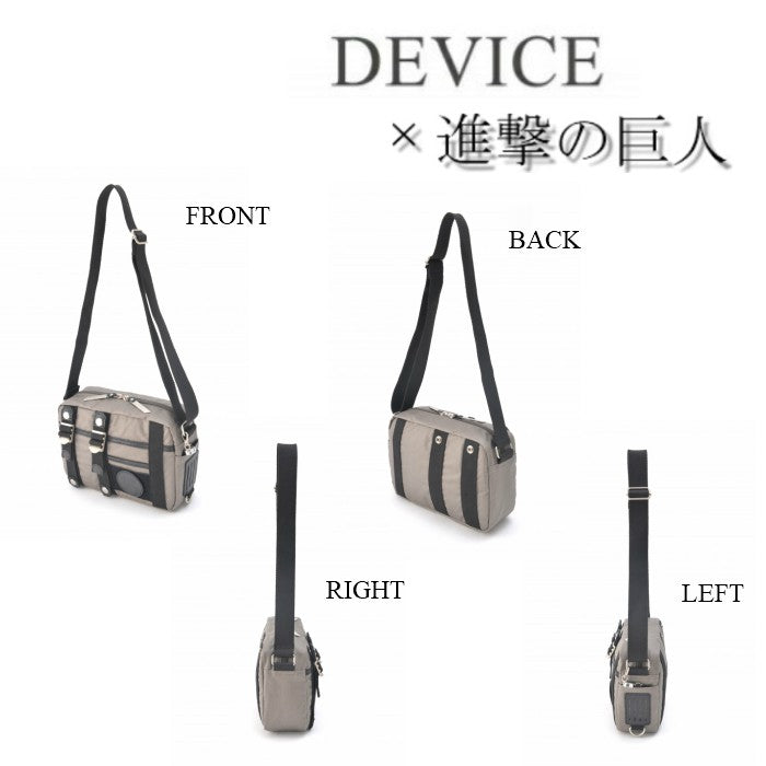 DEVICE 【進撃の巨人コラボ】DEVICE×進撃の巨人 立体機動ポーチ ブレードショルダー 進撃 コラボ 鞄 本革 ミリタリー 斜め掛け ミニショルダーOSH90078