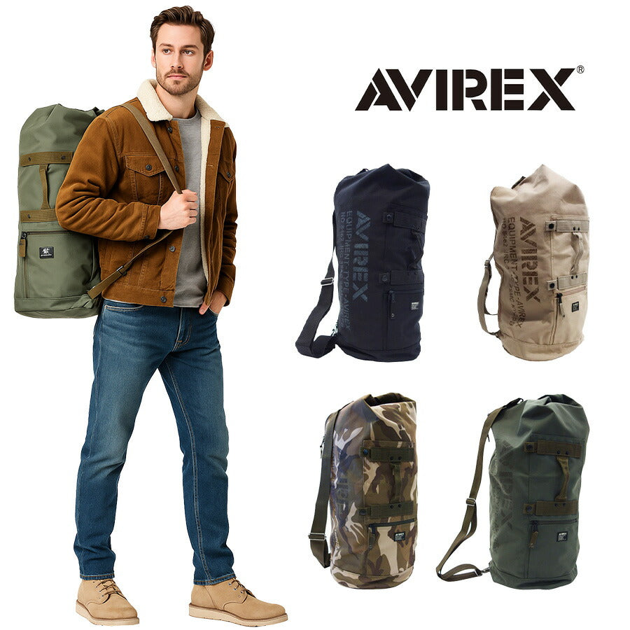 AVIREX アビレックス ボンサック ワンショルダー ボストン AVX308 イーグル EAGLE メンズ ミリタリー 斜め掛け 一泊 二泊 旅行 鞄 軽量 大容量 アウトドア ジム レジャー フェス おしゃれ 人気