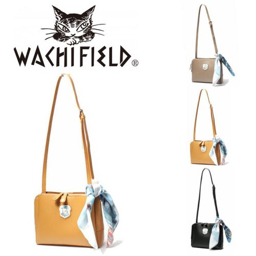 【当店オリジナルエコバッグプレゼント中!】【WachiField】 わちふぃーるど フェイクレザー ショルダーバッグ 斜め掛け 肩掛け カバン レディース スカーフ WTGC-02 お出かけ サブバッグ 旅行 軽量 エレガント ギフト プレゼント 母の日 敬老の日 ダヤン 猫