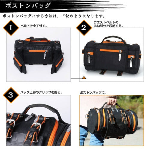 DEVICE デバイス 呪術廻戦 4WayBAG ウエストバッグ ボストンバッグ ボディバッグ リュックサック 斜め掛け 本革 キャラクターモデル モチーフ テレビアニメ メンズ レディース 人気 スタイリッシュ 鞄 dwh22010