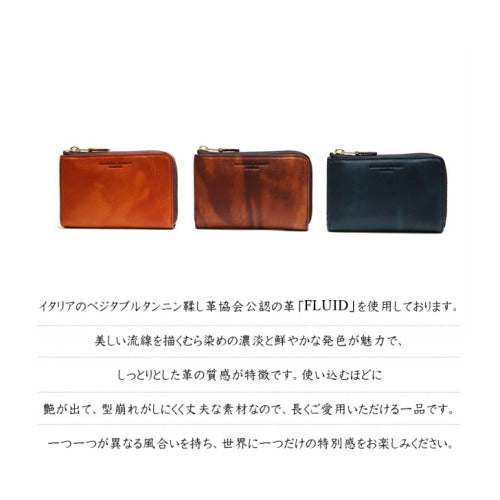 【KATHARINE HAMNETT LONDON】キャサリンハムネットロンドン L字型ファスナーミドル 二つ折り財布 FLUIDフルイド 490-59202おしゃれ イタリアンレザー 高級 本革 ギフト バレンタイン 人気