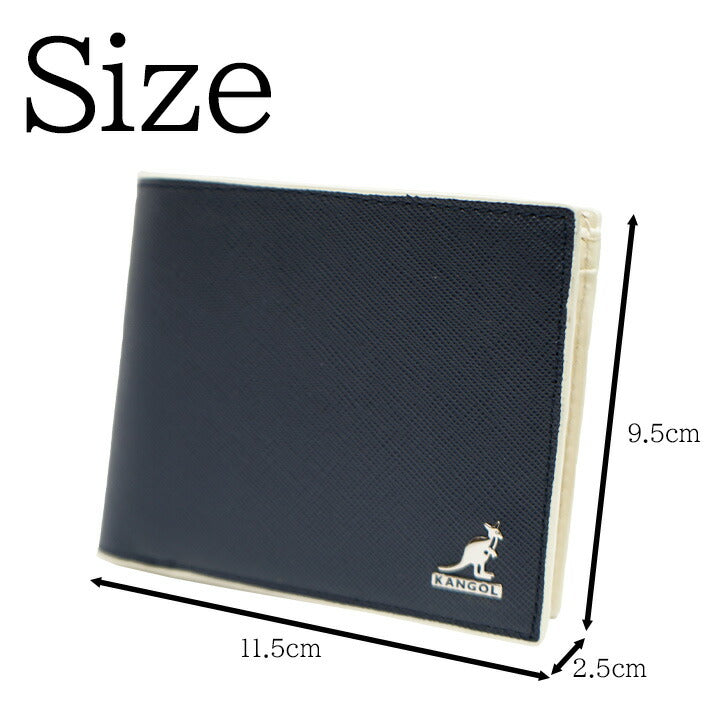 【SNSで話題のレザーケアクリームプレゼント中!】【KANGOL】カンゴール レザー 牛革 折り財布 250-10101 ビジネス フォーマル 通勤 営業 普段使い 日常使い お手頃 使いやすい 便利 定番 人気 売れ筋 おすすめ ネイビー プレゼント collonil コロニル