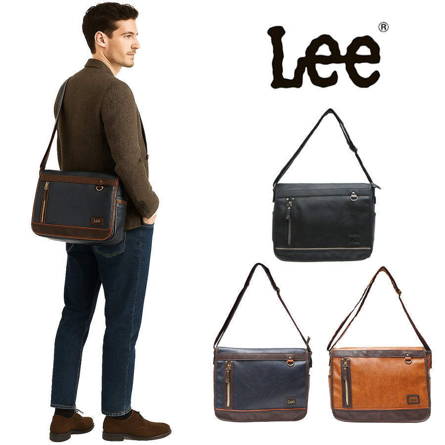 Lee ショルダーバッグ リー 320-3104 通販 ショルダーバック メッセンジャーバッグ メンズ ブランド 斜めがけ かっこいい 肩掛け 大きめ A4 大容量 通勤 通学 自転車 バイク 旅行 サイクリング infinity インフィニティ メンズバッグ