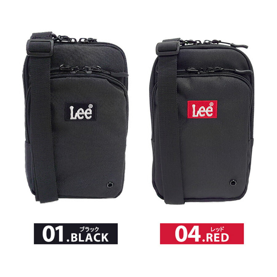 Lee リー 320-3720 PRAY2 スマホショルダー 2WAY ポーチ ショルダーバッグ メンズ レディース スマホポシェット ミニショルダー ワンマイル ワンマイルバッグ ブラック レッド ベージュ ミントグリーン ダブルファスナー カジュアル ボックスロゴ
