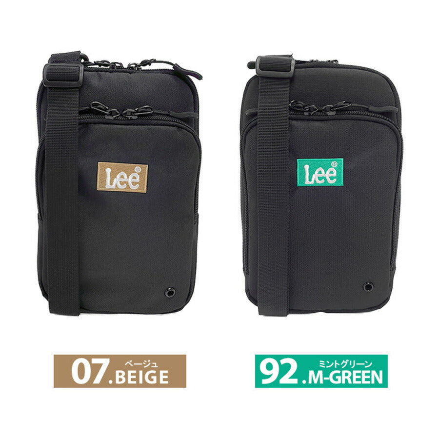 Lee リー 320-3720 PRAY2 スマホショルダー 2WAY ポーチ ショルダーバッグ メンズ レディース スマホポシェット ミニショルダー ワンマイル ワンマイルバッグ ブラック レッド ベージュ ミントグリーン ダブルファスナー カジュアル ボックスロゴ