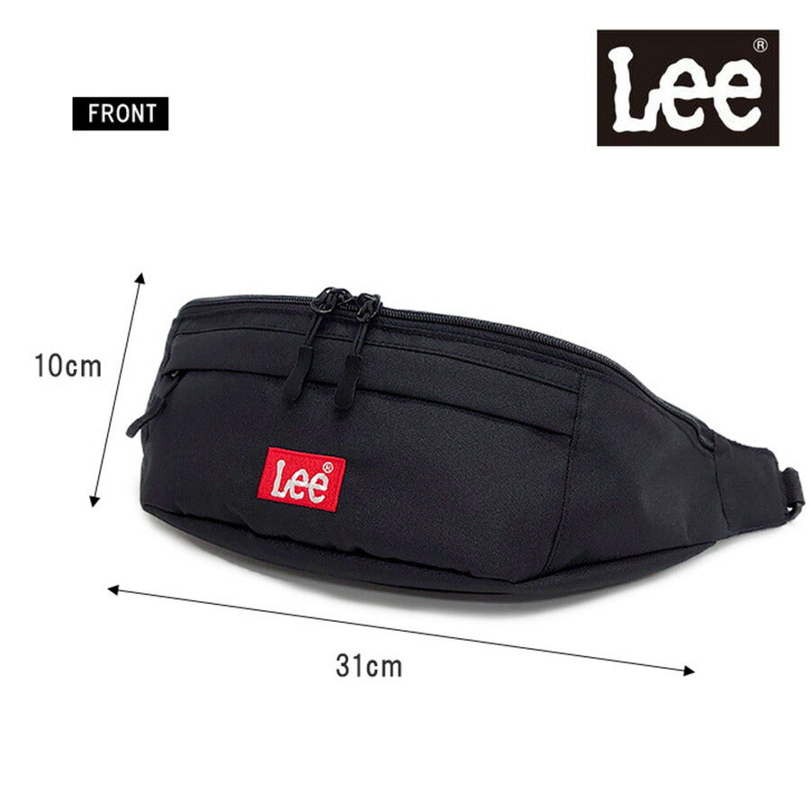 Lee リー 320-3721 PRAY2 ボディバッグ メンズ レディース ウエストバッグ チェストバッグ ワンショルダー ワンマイル ブラック レッド ベージュ ミントグリーン ダブルファスナー カジュアル ボックスロゴ プレゼント おしゃれ ファッション ブランド