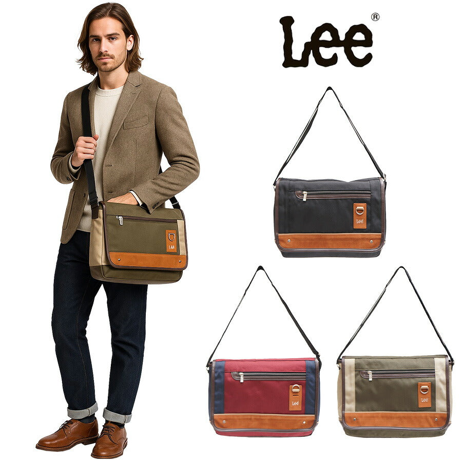 Lee リー 横型ショルダーバッグ 320-3743 ショルダーバック メンズ ブランド 斜めがけ かっこいい 肩掛け 通勤 通学 自転車 バイク 旅行 サイクリング creature クリーチャー メンズバッグ