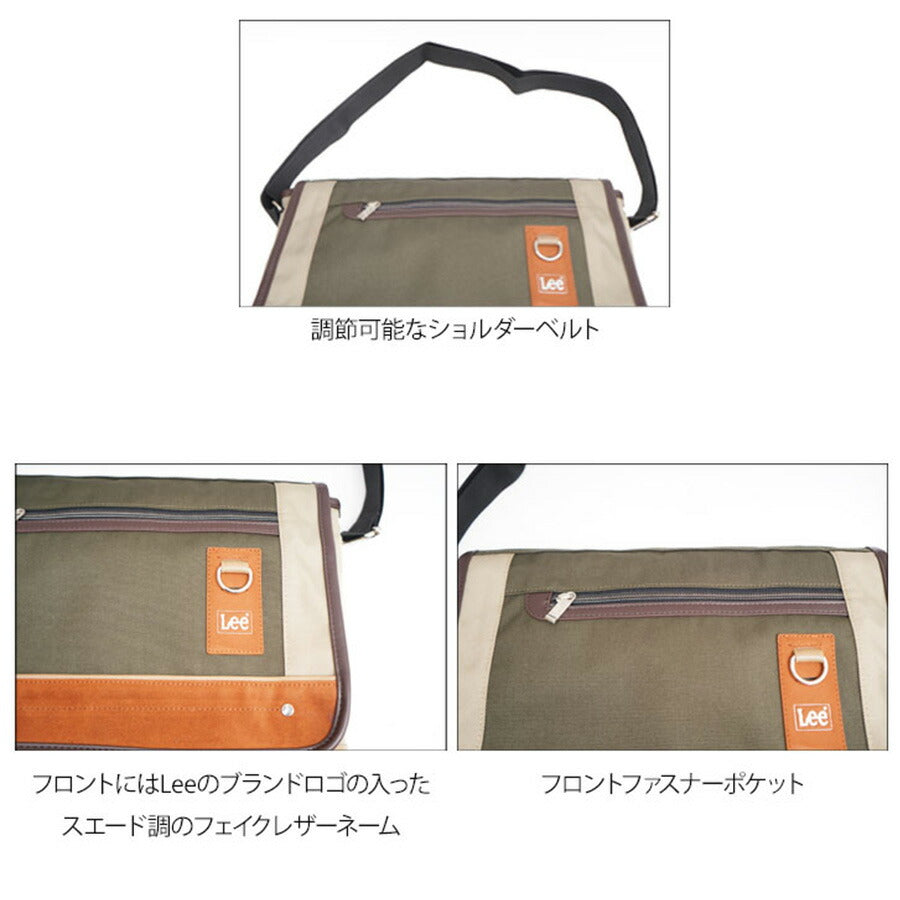 Lee リー 横型ショルダーバッグ 320-3743 ショルダーバック メンズ ブランド 斜めがけ かっこいい 肩掛け 通勤 通学 自転車 バイク 旅行 サイクリング creature クリーチャー メンズバッグ