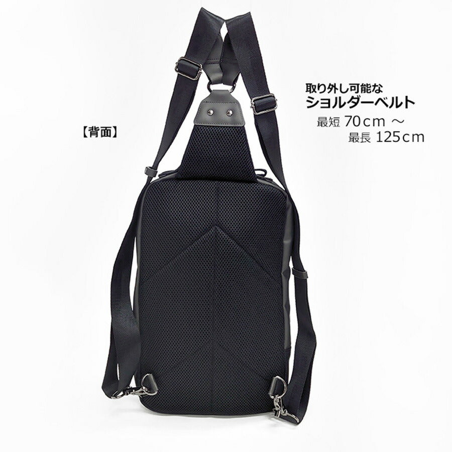Lee リー wisdom ウィズダム 320-4021 リュック ボディバッグ 2WAY ラバー調 マット 合皮 ポリエステル 生地 ファスナーポケット 大人カジュアル ブラック ガンメタ シック Dカン ショルダーベルト 付け替え メンズ レディース 大人 通勤 プレゼント 贈り物