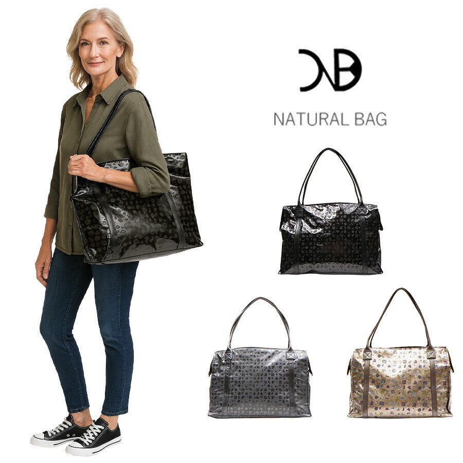 【当店オリジナルエコバッグプレゼント中!】【NATURALBAG】 ナチュラルバッグ NBトートバッグ ボストンバッグ 3630 レディース 女性 大人 上品 日本製 軽量 超軽量 牛革 高級 通勤 おしゃれ 人気 母の日 バッグ 鞄