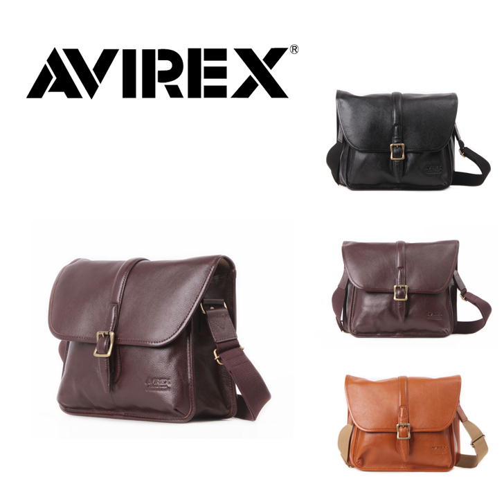 【当店オリジナルエコバッグプレゼント中!】【AVIREX】 アビレックス AVX5612 ショルダーバッグ Bulto ブルトシリーズ ショルダー 斜めがけバッグ レザー メンズ レディース ユニセックス ビジネス 本革 牛革 通勤 通学 撥水 おしゃれ 人気
