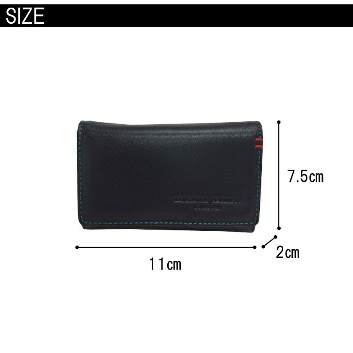 【KATHARINE HAMNETT LONDON】キャサリンハムネットロンドン MINERAL ミネラル 490-50700 キーケース 4連 本革 パスケース 定期入れ コインケース 小銭入れ 牛革 ブラック ギフト プレゼント
