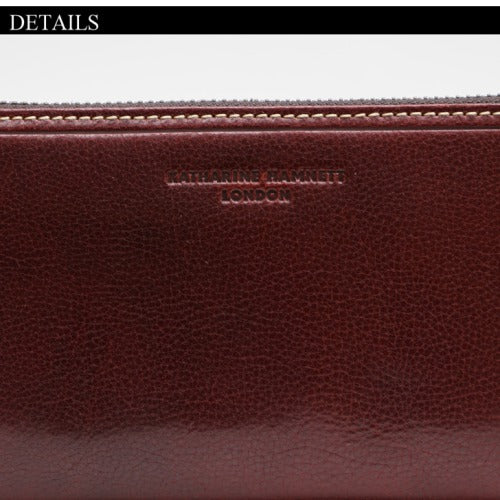 【SNSで話題のレザーケアクリームプレゼント中!】【KATHARINE HAMNETT LONDON】キャサリンハムネットロンドン LINE MAN ラウンドファスナー 長財布 LINE MAN II 490-58204 おしゃれ 日本製レザー 国産牛革 高級 本革 ギフト プレゼント 人気 collonil コロニル