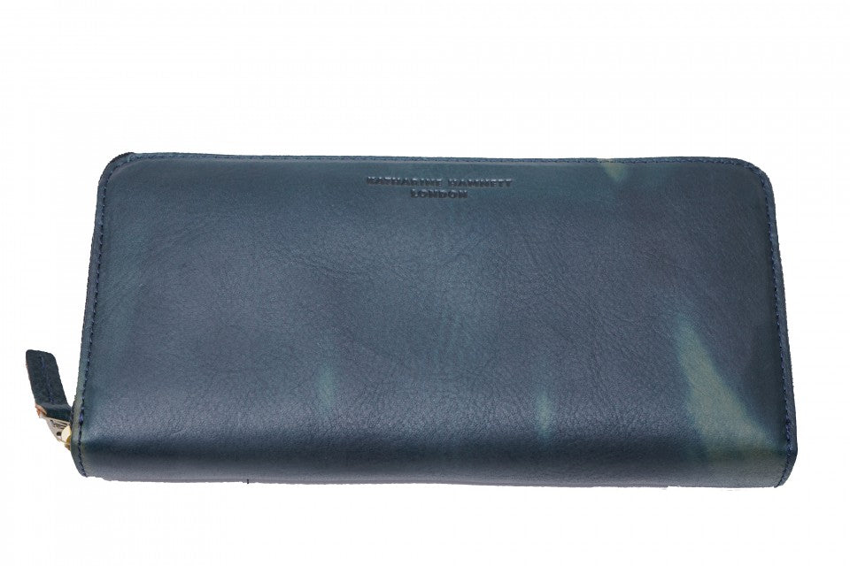 【KATHARINE HAMNETT LONDON】キャサリンハムネットロンドン ラウンドファスナー 長財布 490-59204 フルイド イタリアンレザー 高級 本革 イタリア 人気 父の日