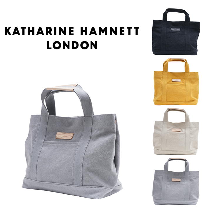 KATHARINE HAMNETT LONDON キャサリンハムネットロンドン トートバッグ Tote Bag ユニセックス 490-8060 手提げ トート プレゼント キャンバス ギフト ミニバッグ 軽量 A5 鞄 おしゃれ 人気 正規取扱店 送料無料