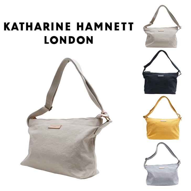 KATHARINE HAMNETT LONDON キャサリンハムネットロンドン ショルダーバッグ shoulderBag ユニセックス ショルダー カジュアル 490-8061 倉敷帆布 プレゼント 帆布 ギフト 軽量 鞄 おしゃれ 人気 正規取扱店 送料無料