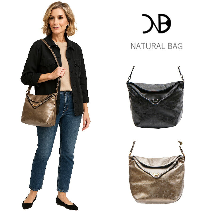 【当店オリジナルエコバッグプレゼント中!】【NATURALBAG】 ナチュラルバッグ NB ショルダーバッグ 横型ショルダー ショルダー 5323 レディース 女性 大人 上品 日本製 軽量 超軽量 おでかけ 牛革 高級 通勤 おしゃれ 人気 母の日 バッグ 鞄