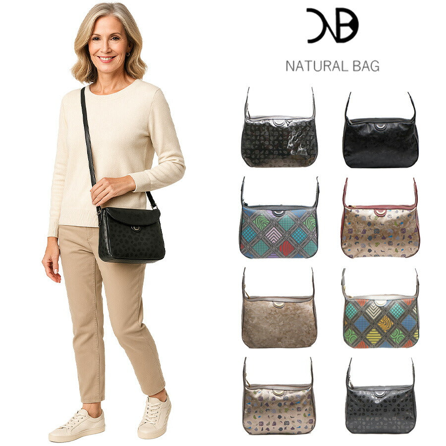 【当店オリジナルエコバッグプレゼント中!】【NATURALBAG】 ナチュラルバッグ NB ショルダーバッグ 横型ショルダー ミニショルダー 5328 レディース 女性 大人 上品 日本製 軽量 超軽量 牛革 高級 通勤 おしゃれ 人気 母の日 バッグ 鞄