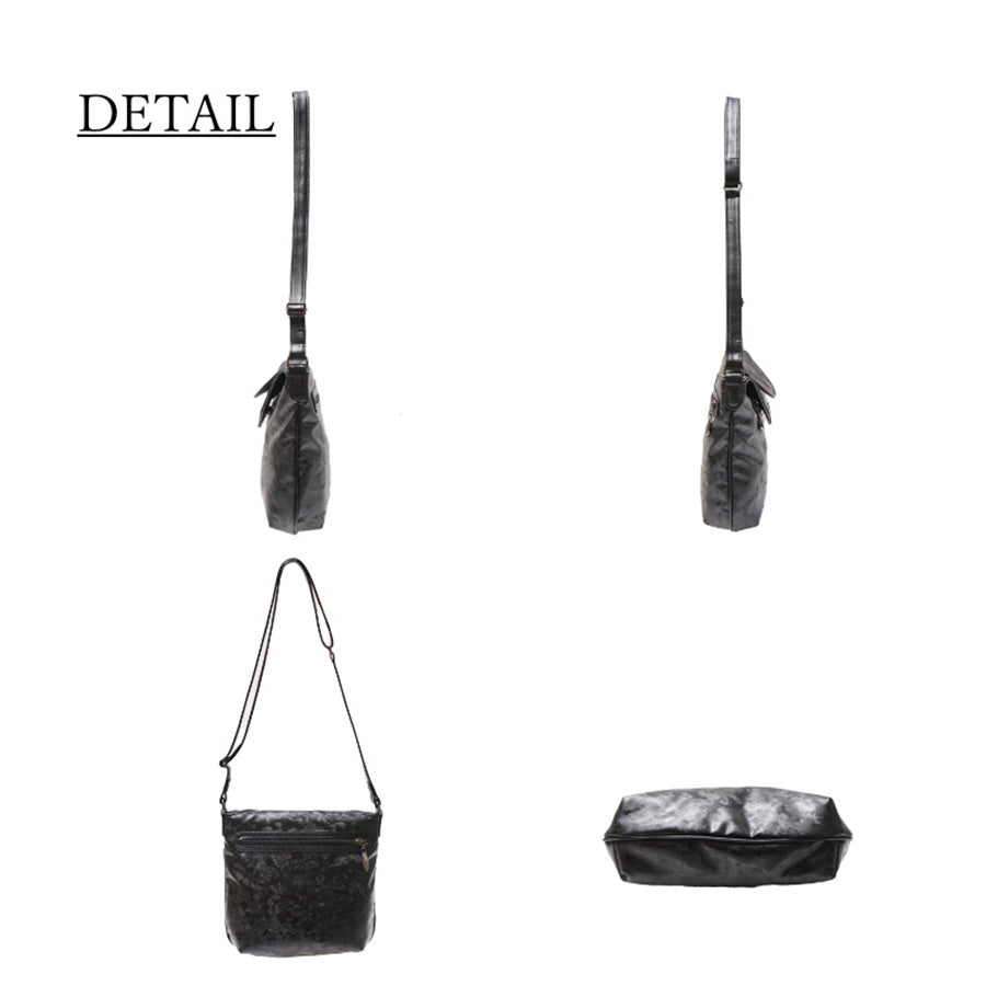 【当店オリジナルエコバッグプレゼント中!】【NATURALBAG】ナチュラルバッグ 合成皮革 ショルダー 日本製 5685 ショルダー バッグ 鞄 使いやすい 普段使い レディース 人気 オシャレ シンプル カジュアル ギフト プレゼント スクラッチブラック スクラッチブロンズ