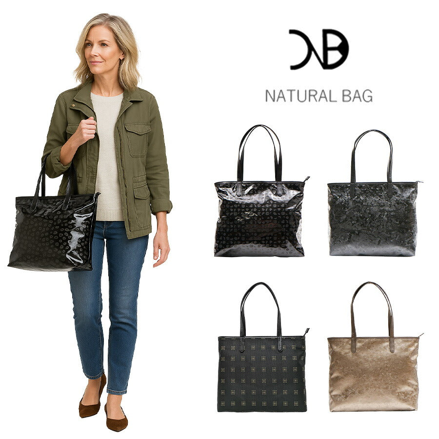 【当店オリジナルエコバッグプレゼント中!】【NATURALBAG】 ナチュラルバッグ NBトートバッグ 5835 レディース 女性 大人 上品 日本製 軽量 超軽量 牛革 高級 通勤 おしゃれ 人気 母の日 バッグ 鞄