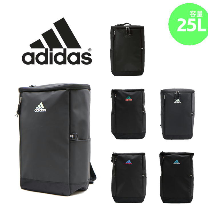 adidas アディダス kassel カッセル ボックス型リュック 67881 25L リュック リサイクルポリエステル メンズ レディース 男女兼用 大容量 普段使い スクール 通学 通勤 学生 部活 送料無料
