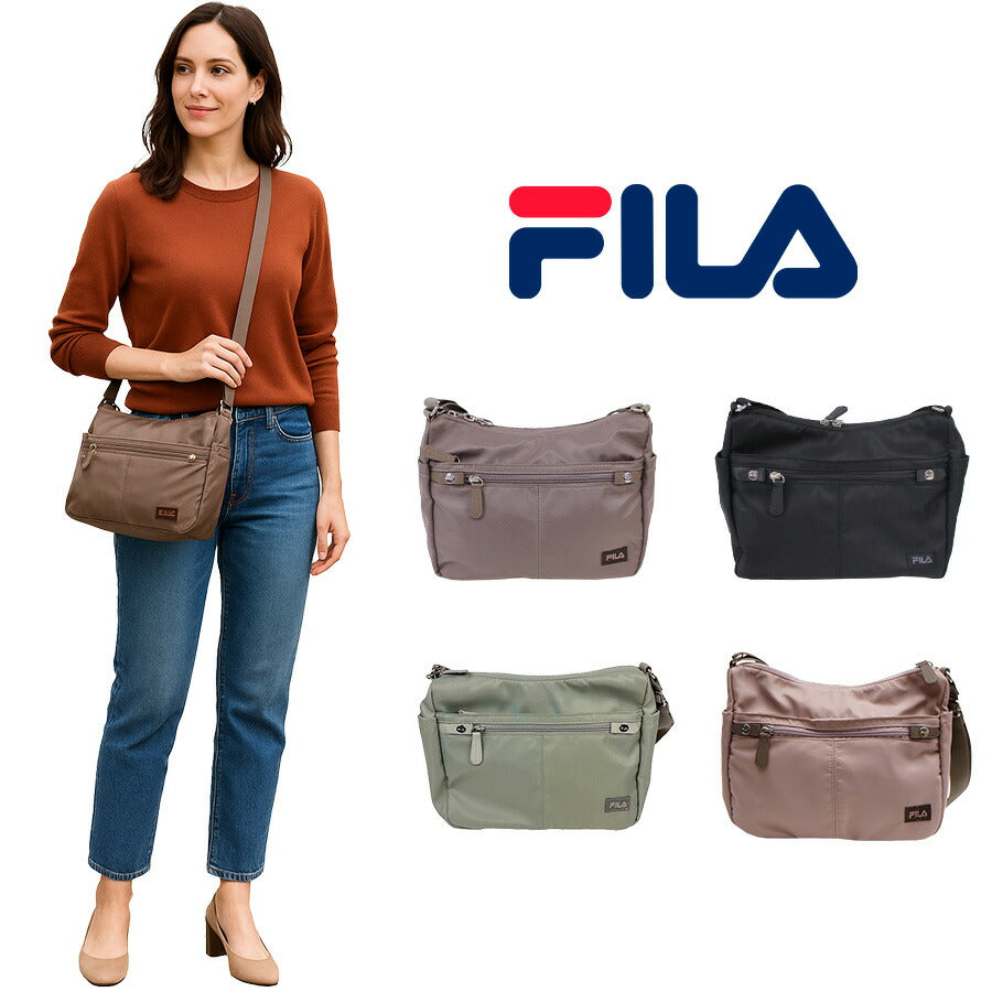 【クリックポスト】FILA フィラ ショルダーバッグ ジャガード ボディバッグ ピムス 斜め掛け 肩掛け 7638 鞄 超軽量 レディース プレゼント ギフト おしゃれ 人気 ギフト ラッピング 母の日 敬老の日 送料無料
