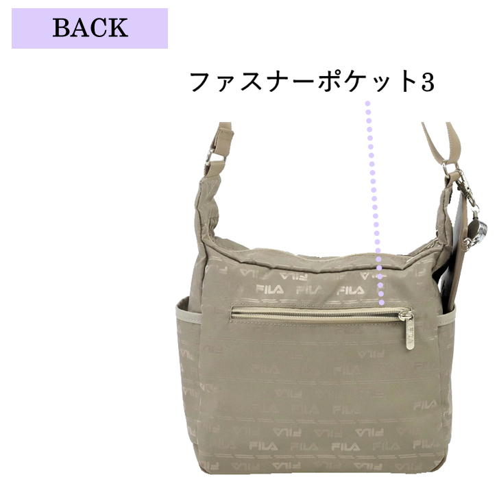 【レターパック配送/時間指定不可】FILA フィラ フラワーシリーズ ジャガード 舟形縦ショルダーバッグ 斜め掛け 肩掛け 7693 パスケース 鞄 超軽量 レディース プレゼント おしゃれ 人気 ギフト ラッピング 母の日 送料無料