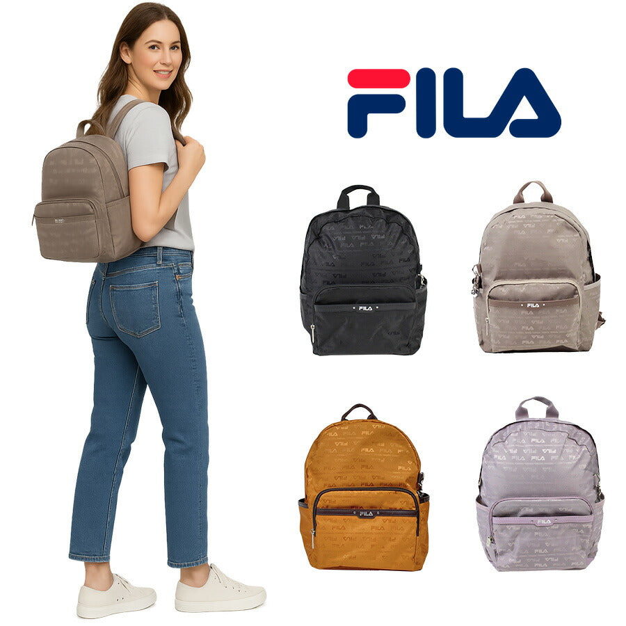 FILA フィラ リュックサック フラワーシリーズ ジャガード バックパック デイバック 7696 パスケース 鞄 超軽量 レディース 女性プレゼント おしゃれ 人気 ギフト ラッピング 母の日 送料無料