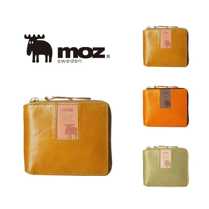 moz モズ 財布 ラウンド 二つ折り財布 ウォレット カラーコンビ ZNWS-86091 二つ折 小学生 中学生 大人 女の子 男の子 男性 女性 学生 小銭入れ お札入れ オレンジ キャメル グリーン プレゼント ギフト 母の日 感謝 贈り物