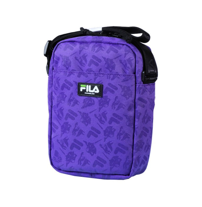 EVANGELION エヴァンゲリオン FILA フィラ コラボ ショルダーバッグ 縦型 斜め掛け 肩掛け コンパクト メンズ レディース 男女兼用 RADIOEVA 8feva3 エヴァ おしゃれ 人気