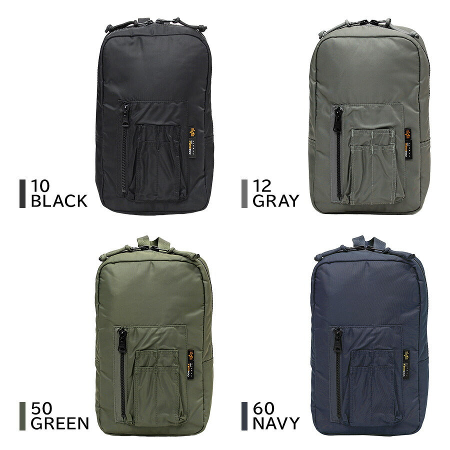 【ALPHA INDUSTRIES】66010 アップワンショルダー 斜め掛け かばん カバン 鞄 バッグ シンプル アルファインダストリーズ ブラック グレー グリーン ネイビー 使いやすい お出かけ 普段使い 日常 メンズ ミリタリー