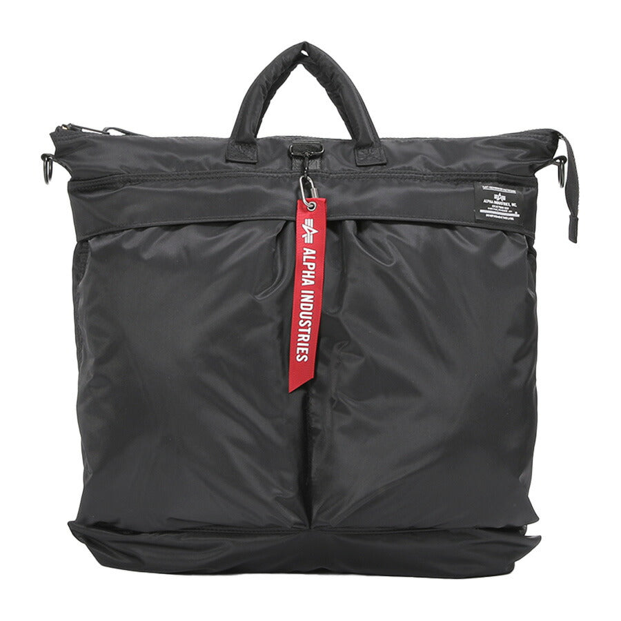 【ALPHA INDUSTRIES】66041 2WAYヘルメットバッグ かばん カバン 鞄 バッグ 手提げ 斜め掛け シンプル アルファインダストリーズ ブラック グレー 使いやすい お出かけ 普段使い 日常 メンズ ミリタリー 軽量 丈夫