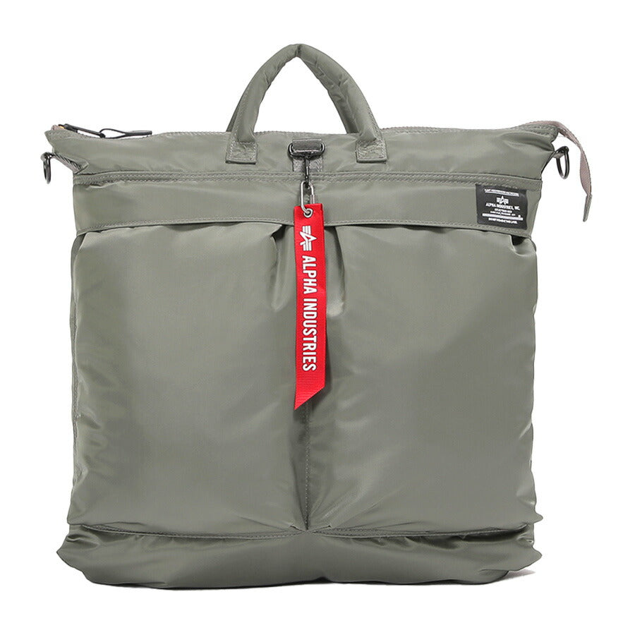 【ALPHA INDUSTRIES】66041 2WAYヘルメットバッグ かばん カバン 鞄 バッグ 手提げ 斜め掛け シンプル アルファインダストリーズ ブラック グレー 使いやすい お出かけ 普段使い 日常 メンズ ミリタリー 軽量 丈夫