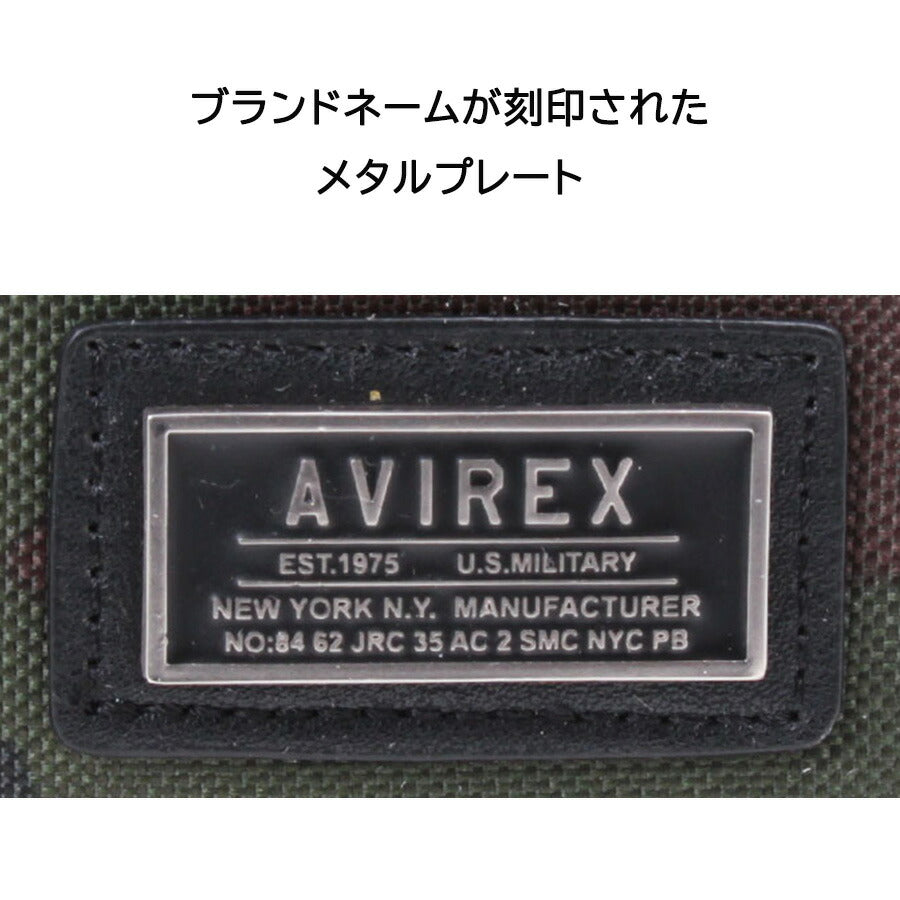 AVIREX ax2051 ソリッド ショルダーバッグ 斜め掛け 鞄 カバン かばん バッグ 普段使い 使いやすい ミリタリー メンズ プレゼント ギフト ブラック 父の日