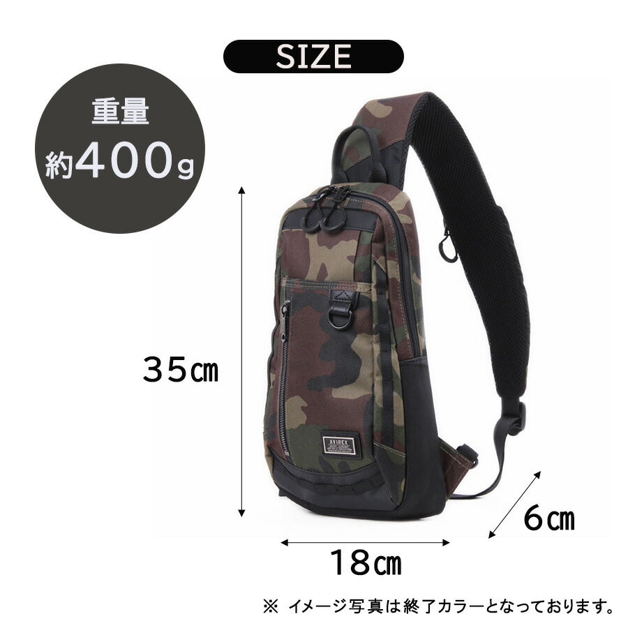 AVIREX ax2051 ソリッド ショルダーバッグ 斜め掛け 鞄 カバン かばん バッグ 普段使い 使いやすい ミリタリー メンズ プレゼント ギフト ブラック 父の日