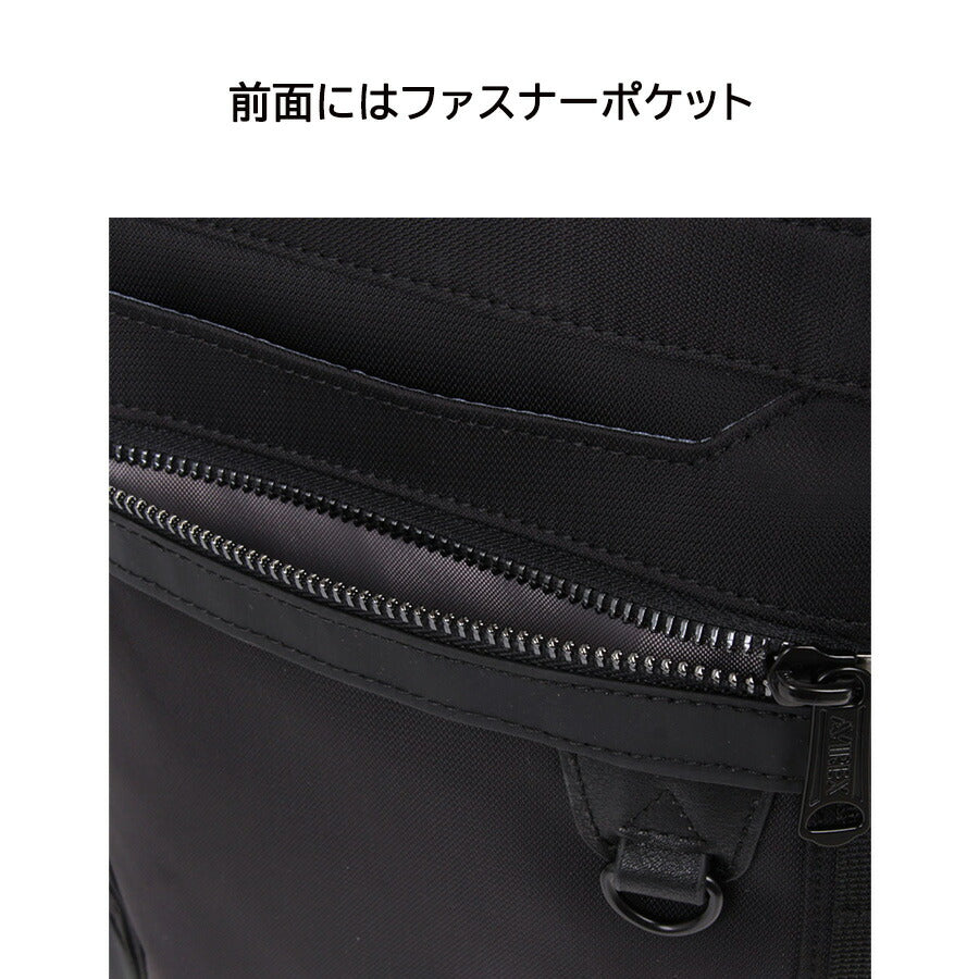 AVIREX ax2055 ソリッド タテ型ショルダーバッグ 斜め掛け 鞄 カバン かばん バッグ 普段使い 使いやすい ミリタリー メンズ プレゼント ギフト ブラック 父の日