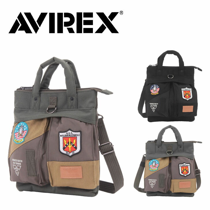 AVIREX アヴィレックス アビレックス ミニヘルメットバッグ ショルダーバッグ トートバッグ AVX3528Jトップガン TOPGUN トムキャット イーグル メンズ オールシーズン 全2色 ブラック カーキ 撥水 キャンパス地 ギフト プレゼント
