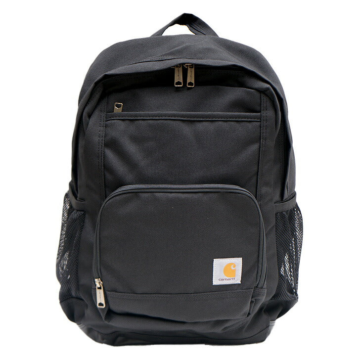carhartt カーハート 23L バックパック B0000275 Single Compartment Backpack ノートパソコン 通勤 通学 ジム 部活 スポーツ 合宿 600D ポリエステル 撥水加工 ブラック カーハートブラウン リュック カジュアル リュックサック CB0275