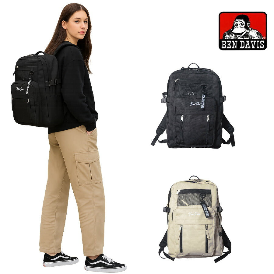 【BEN DAVIS】リュック 大容量 bdw8412 LARGE DAYPACK 29L リュックサック かばん バッグ 通学 部活 中高生 ユニセックス ギフト プレゼント ブラック