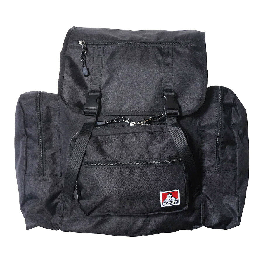 【BEN DAVIS】 リュック 大容量 bdw8415 LARGE DAYPACK 48-65L 拡張機能 バックパック 旅行 修学旅行 林間学校 かばん カバン 鞄 ユニセックス ギフト ブラック