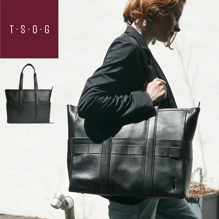 【当店オリジナルエコバッグプレゼント中!】【T・S・O・G】ティーエスオージー ブラックシティトート bt23 防水 本革 牛革 トートバッグ ビジネスバッグ シンプル ブランド ブラック おしゃれ かっこいい ファッション プレゼント 贈り物 通勤 通学